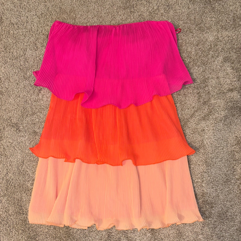 Tiered Strapless Dress